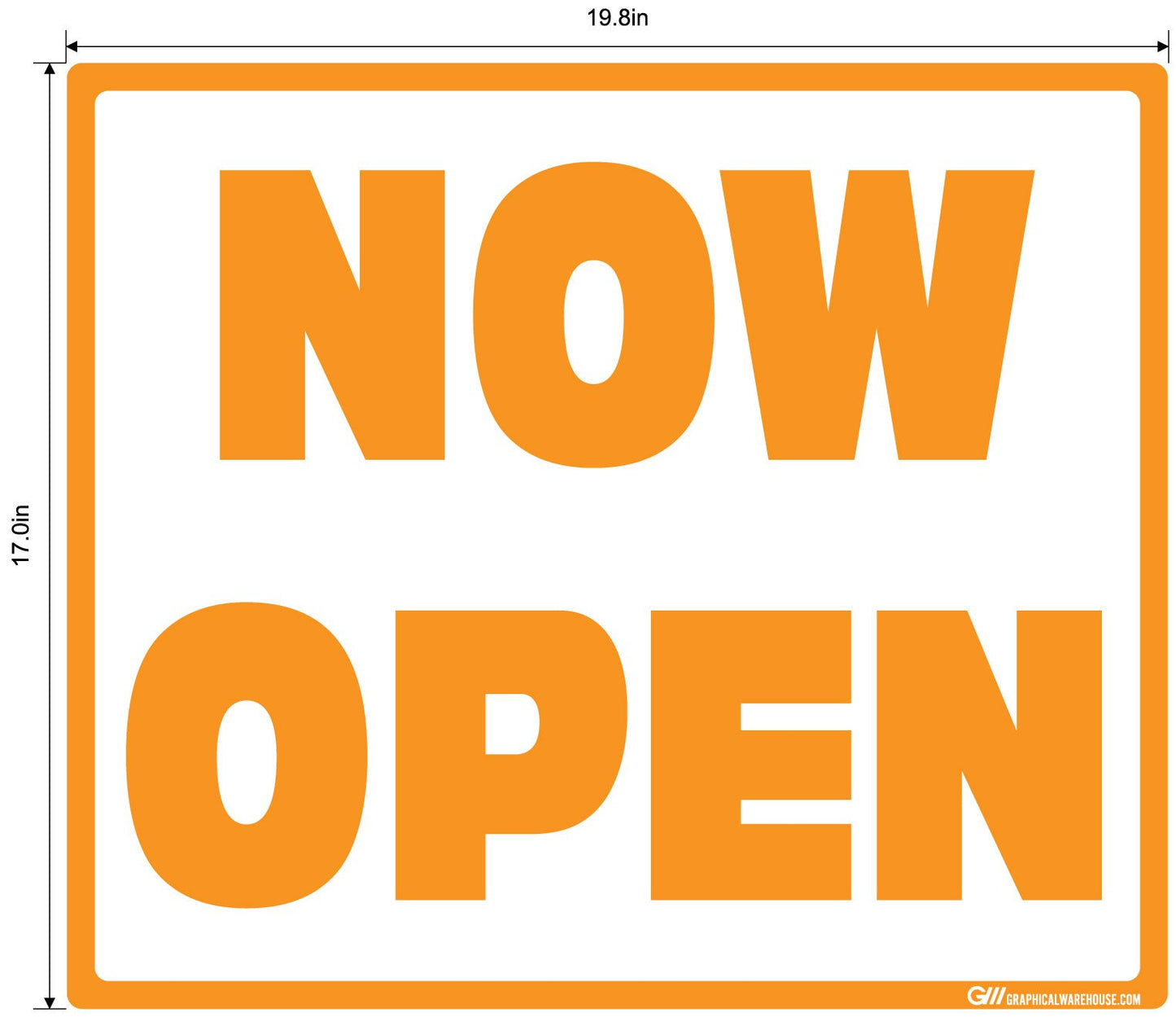 "Now Open" Adhesive Durable Vinyl Decal- Various Sizes/Colors Available