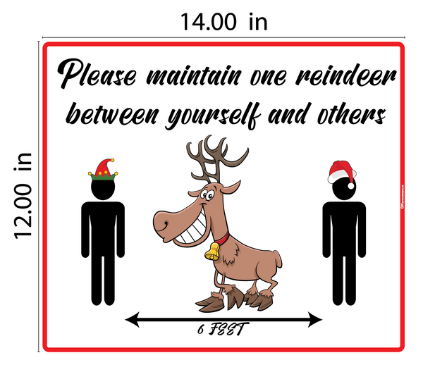 "One Reindeer Apart" Adhesive Durable Vinyl Decal- Various Sizes Available