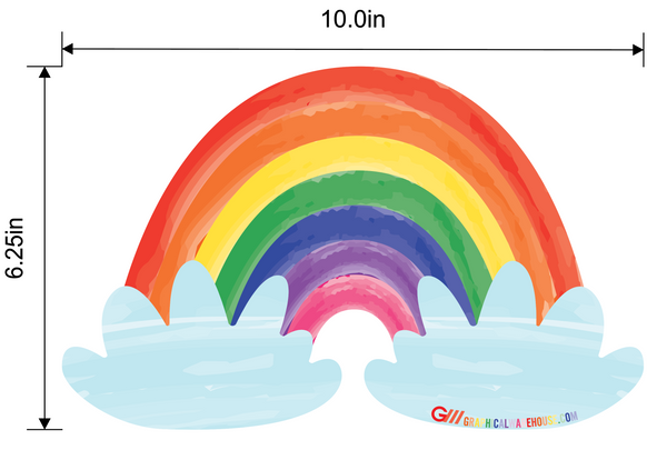 Preschool Social Distancing Floor Place Marker, Rainbow- Durable Matte Laminated Vinyl Floor Sign, Pack of 10- Various Sizes Available