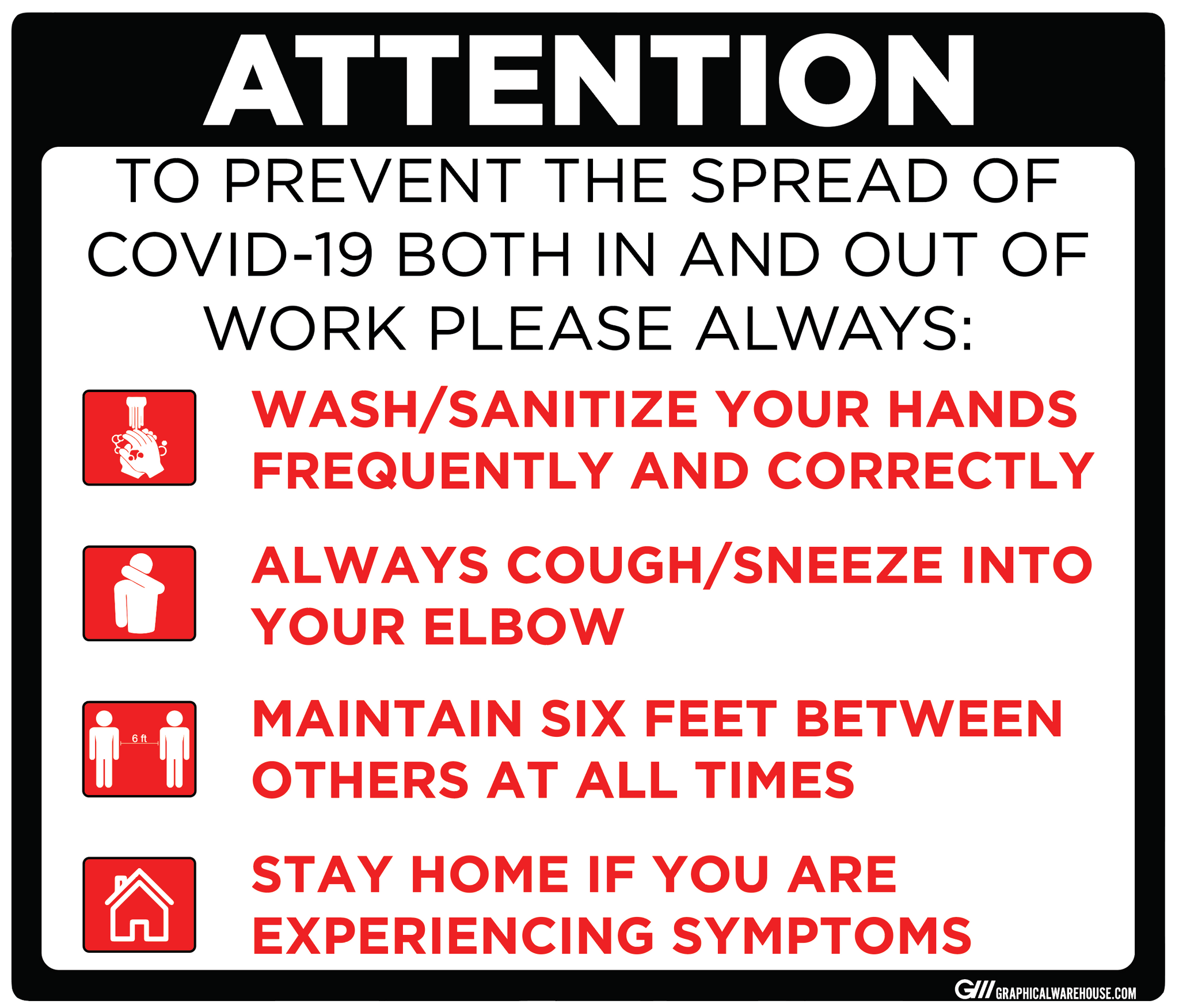 "Prevent the Spread" Adhesive Durable Vinyl Decal- Various Sizes/Colors Available