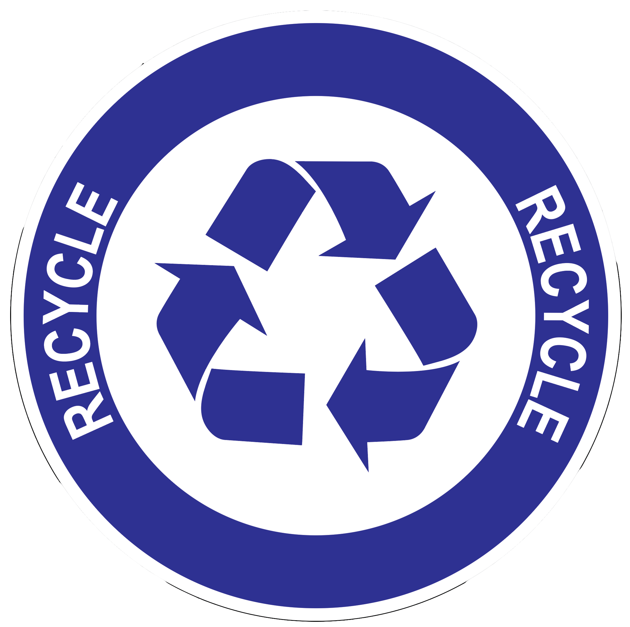 "Recycle" Durable Matte Laminated Vinyl Floor Sign- Various Sizes Available
