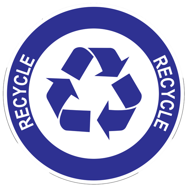 "Recycle" Durable Matte Laminated Vinyl Floor Sign- Various Sizes Available