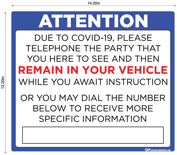 "Remain in Vehicle" Adhesive Durable Vinyl Decal- Various Sizes/Colors Available