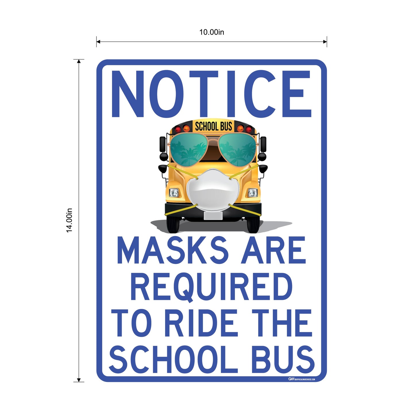 "Masks Are Required to Ride the School Bus" Adhesive Durable Vinyl Decal- Various Sizes/Colors Available