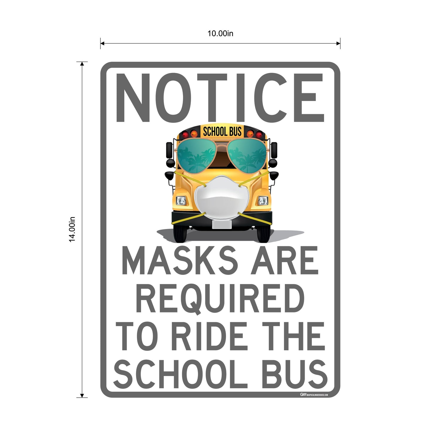 "Masks Are Required to Ride the School Bus" Adhesive Durable Vinyl Decal- Various Sizes/Colors Available