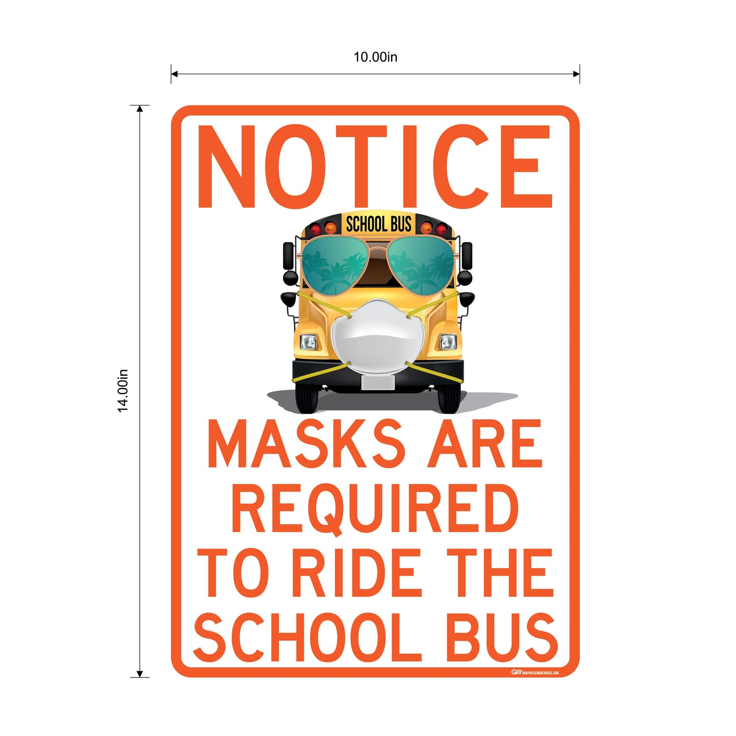 "Masks Are Required to Ride the School Bus" Adhesive Durable Vinyl Decal- Various Sizes/Colors Available