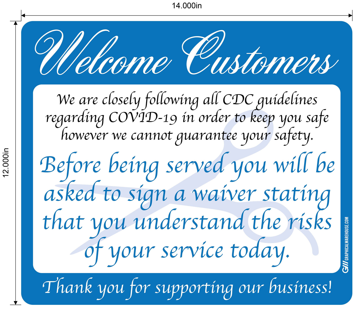 Hair Salon "Sign a Waiver" Adhesive Durable Vinyl Decal- Various Sizes/Colors Available