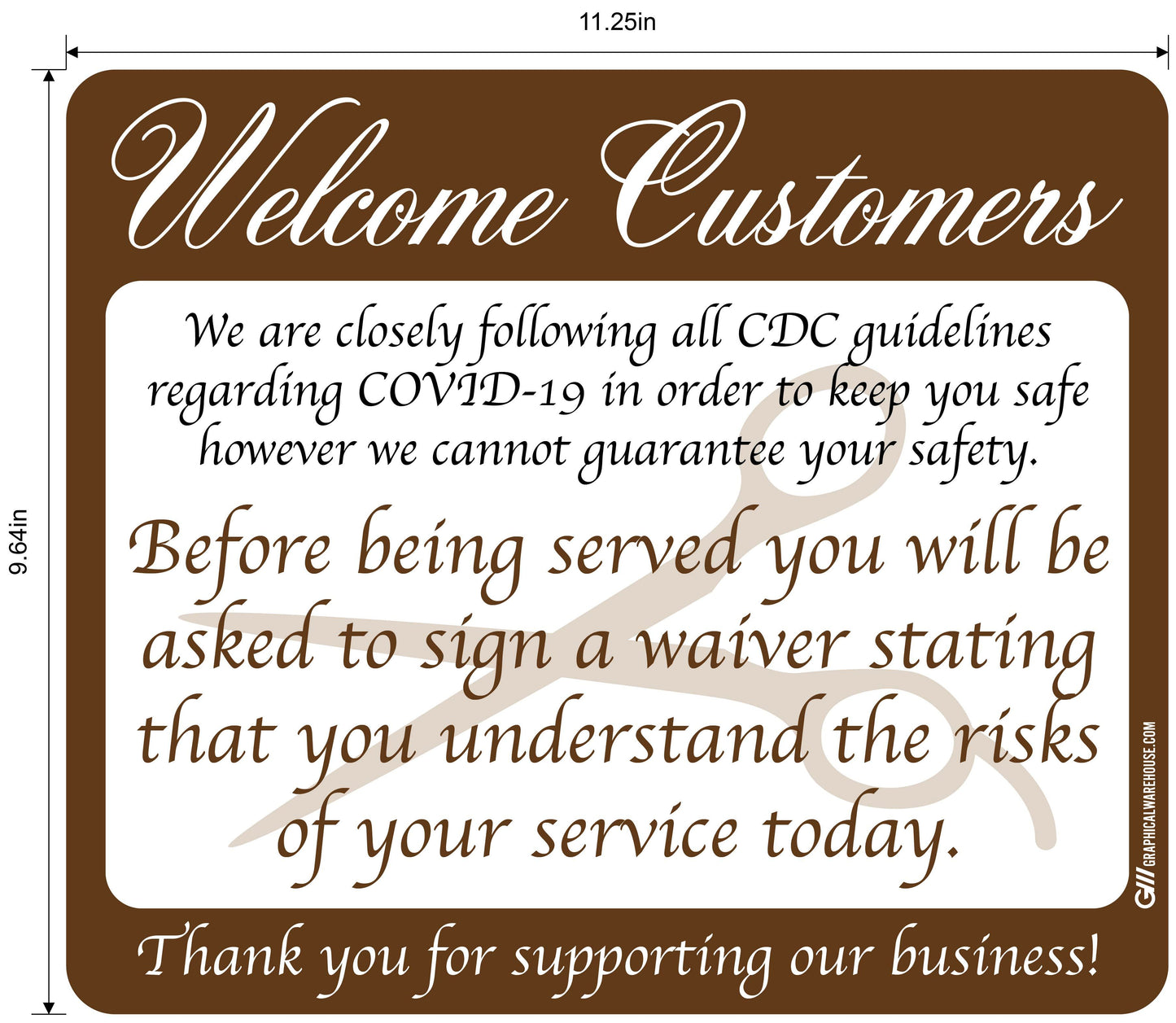 Hair Salon "Sign a Waiver" Adhesive Durable Vinyl Decal- Various Sizes/Colors Available