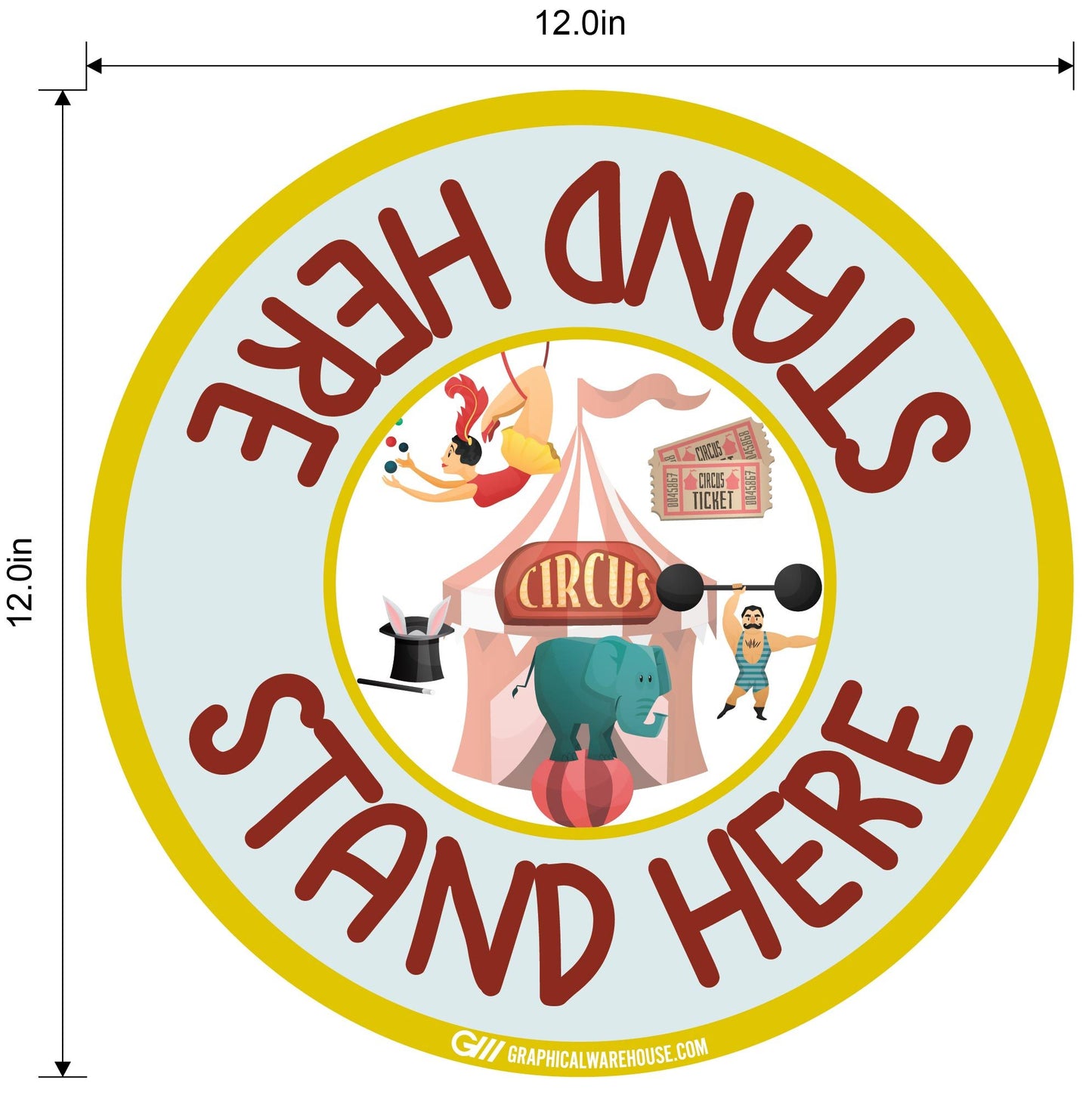 "Stand Here" Kids Social Distancing, 10 Pack- Durable Matte Laminated Vinyl Floor Sign- Various Sizes/Designs Available