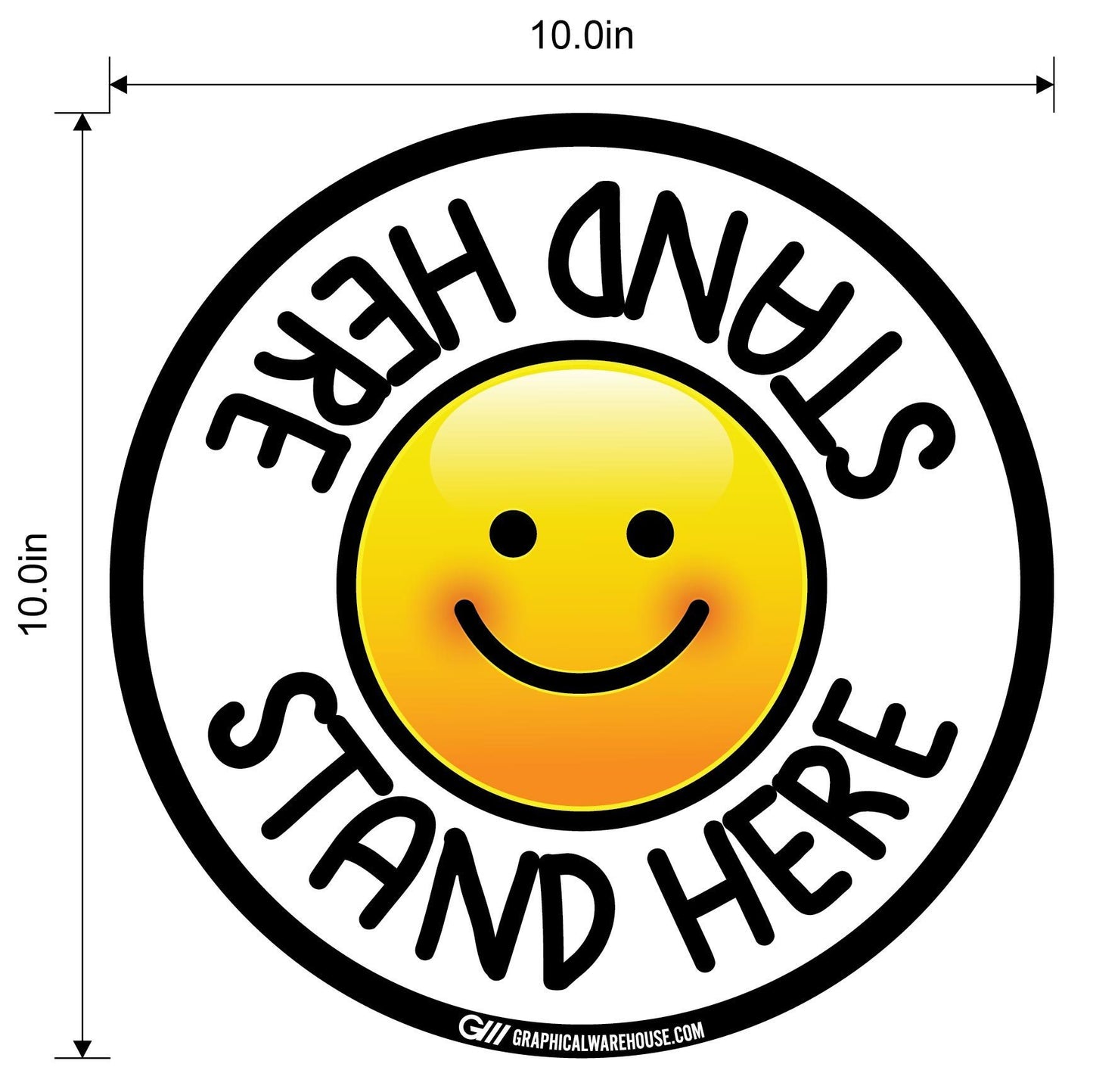 "Stand Here" Kids Social Distancing, 10 Pack- Durable Matte Laminated Vinyl Floor Sign- Various Sizes/Designs Available