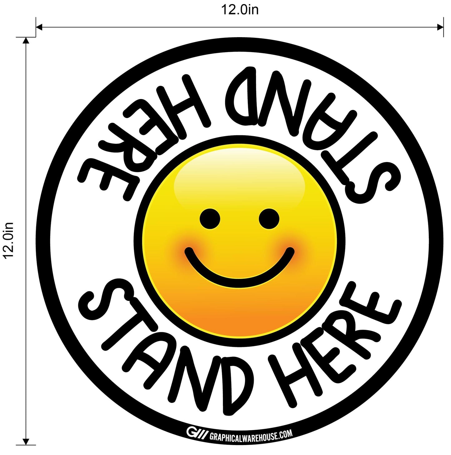 "Stand Here" Kids Social Distancing, 10 Pack- Durable Matte Laminated Vinyl Floor Sign- Various Sizes/Designs Available