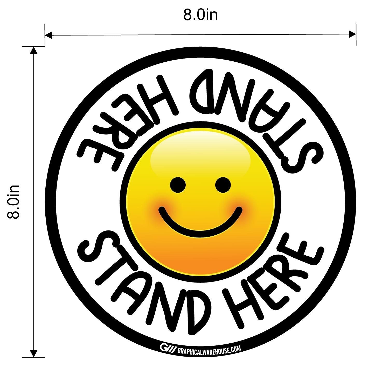 "Stand Here" Kids Social Distancing, 10 Pack- Durable Matte Laminated Vinyl Floor Sign- Various Sizes/Designs Available