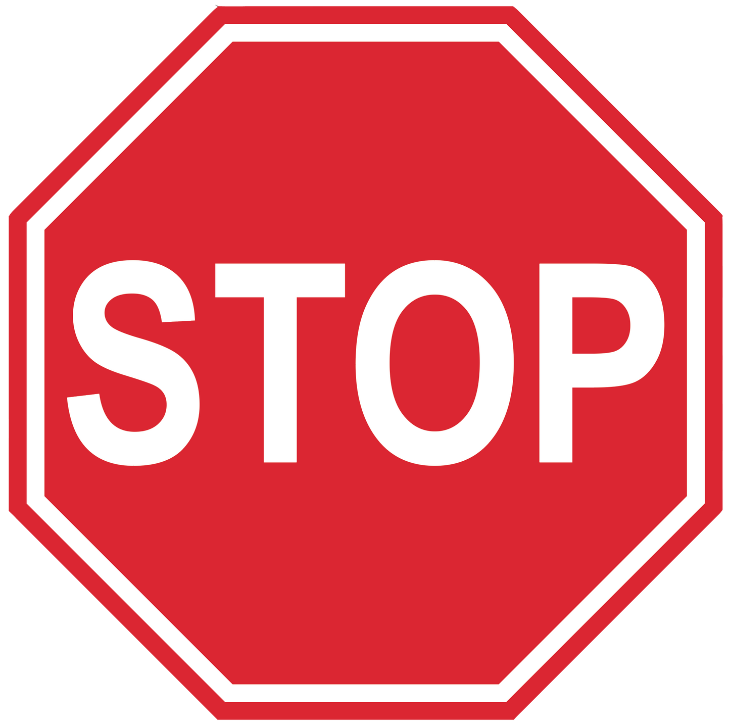 Stop Sign- Durable Matte Laminated Vinyl Floor Sign- Various Sizes Available