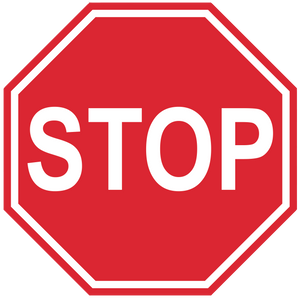 Stop Sign- Durable Matte Laminated Vinyl Floor Sign- Various Sizes Available