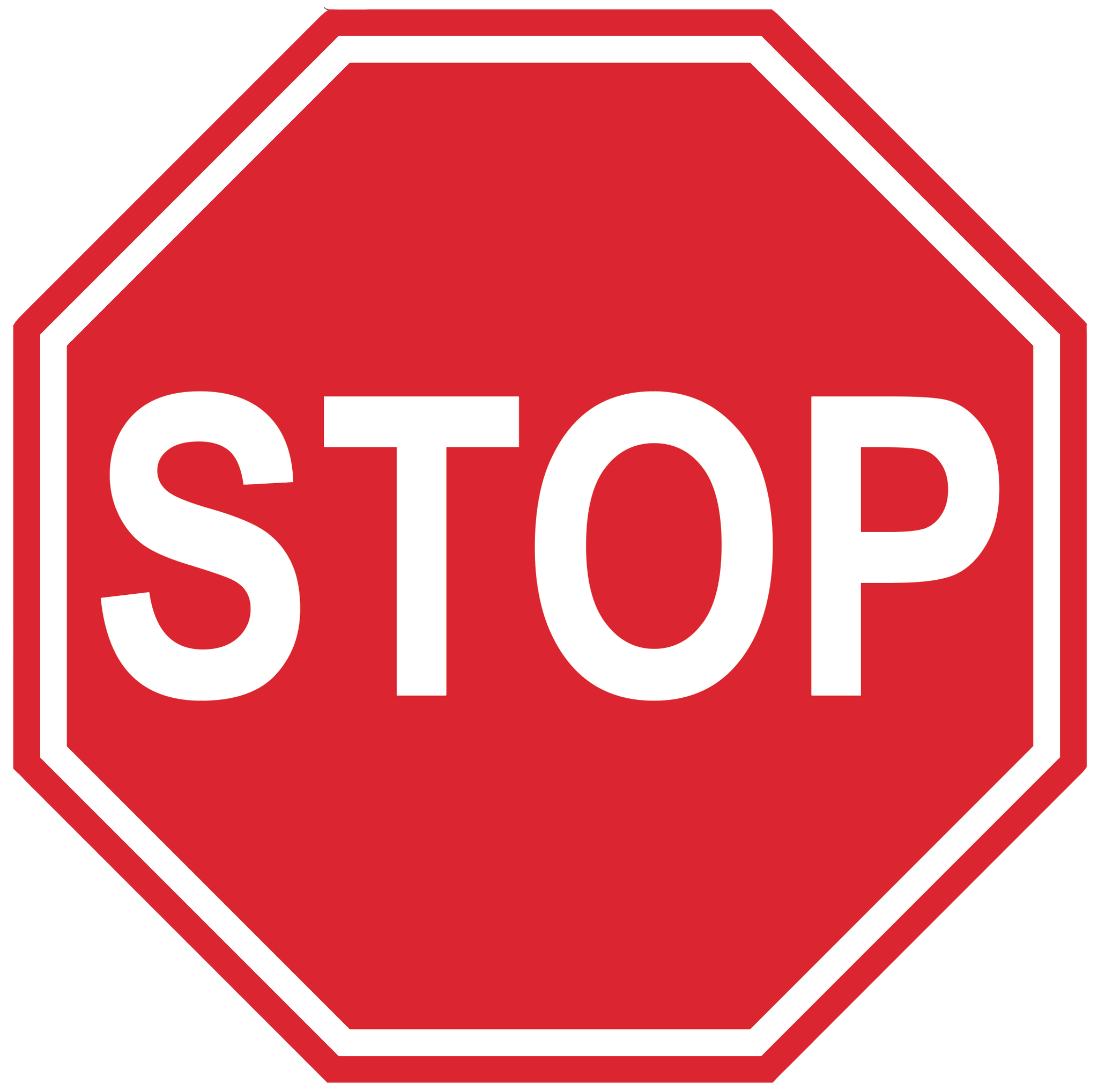 Stop Sign, Laminated Aluminum Sign- 24" Octagon