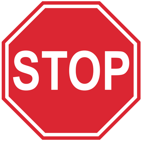 Stop Sign, Laminated Aluminum Sign- 24" Octagon