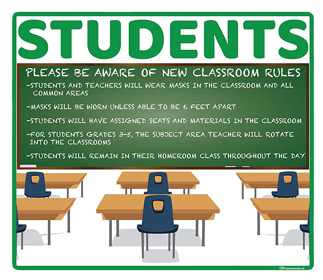 "School Classroom Rules" Adhesive Durable Vinyl Decal- Various Sizes/Colors Available