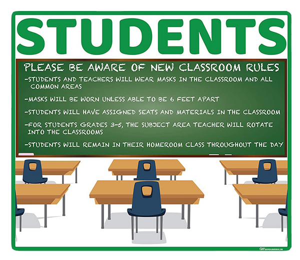 "School Classroom Rules" Adhesive Durable Vinyl Decal- Various Sizes/Colors Available