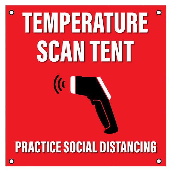 Temperature Scan Tent Set- Durable Laminated 10 mm Coroplast- 24"