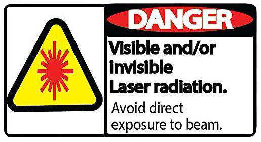 Danger "Laser Radiation" Durable Matte Laminated Vinyl Floor Sign- Various Sizes Available