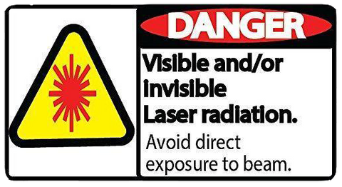 Danger "Laser Radiation" Durable Matte Laminated Vinyl Floor Sign- Various Sizes Available