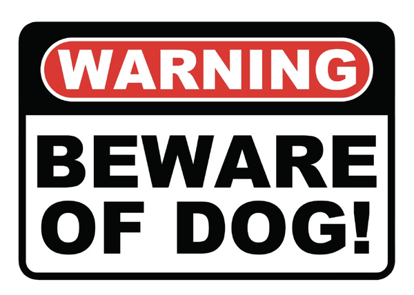 "Beware of Dog" Laminated Aluminum 2-Way Sign