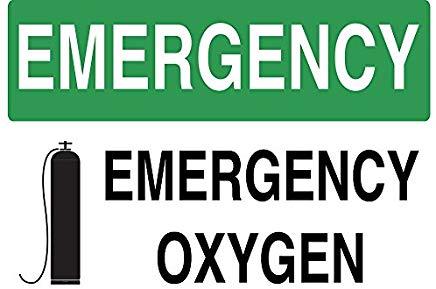 Emergency Oxygen sign - Graphical Warehouse