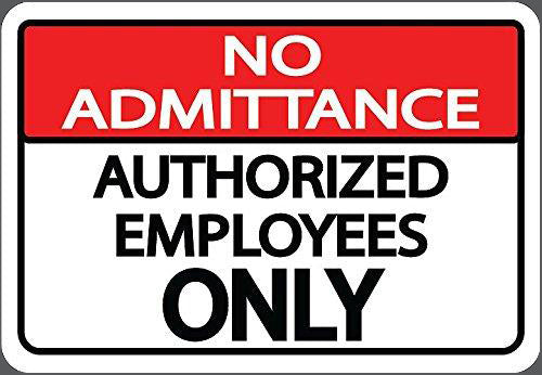 No Admittance Floor Sign