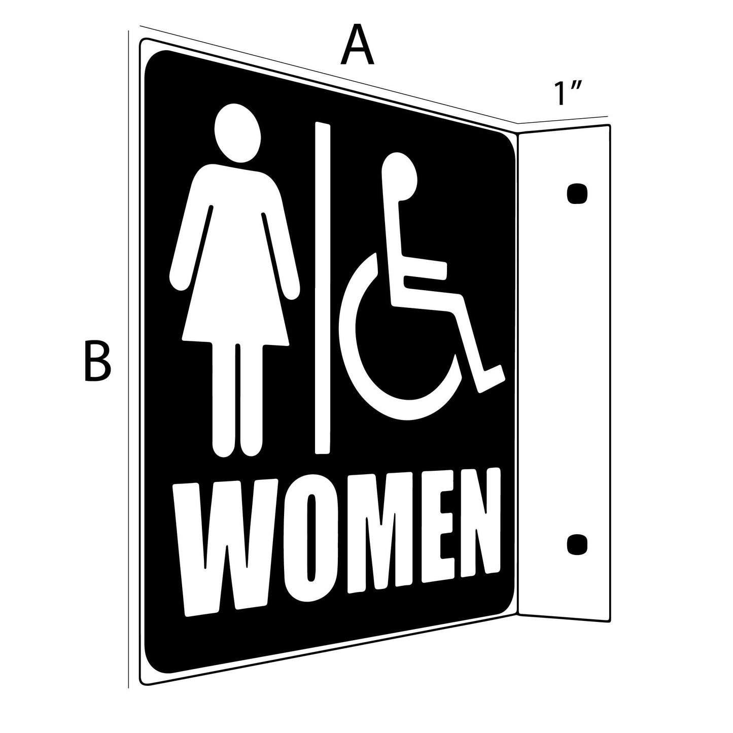 "Handicap Accessible" Laminated Aluminum 2-Way Sign